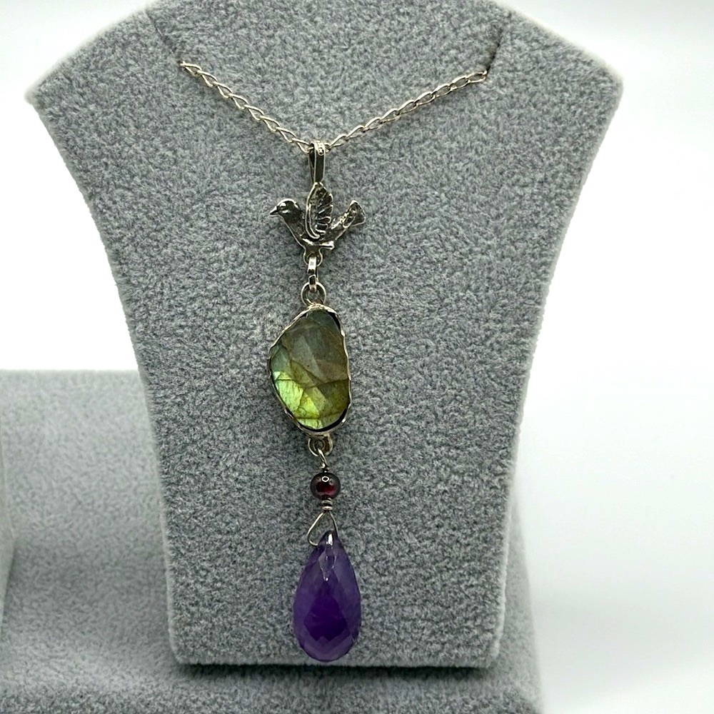 CITLALI 925 real natural amethyst stone bradalorite stones